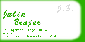 julia brajer business card